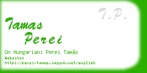tamas perei business card